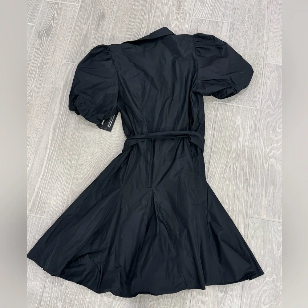 KARL LAGERFELD PARIS Black Shirt Dress Size 8 NWT